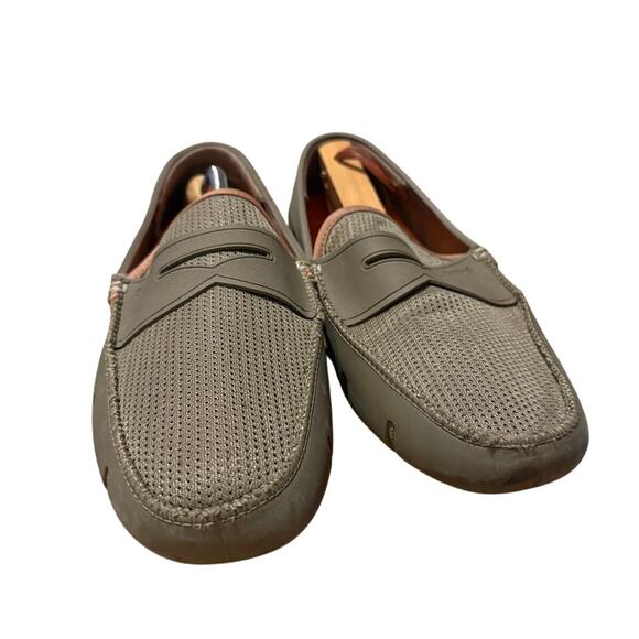 SWIMS Penny Loafers in Olive Green Men's Sz 10 - Picture 2 of 9